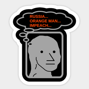 NPC Meme Russia Orange Man Impeach T Shirt Sticker